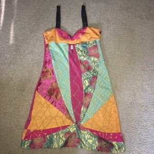 Custo Barcelona Multicolor Spaghetti Strap Dress